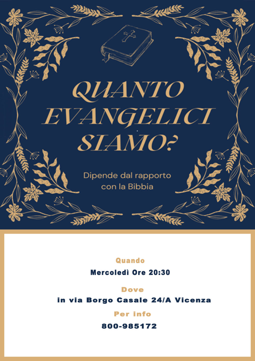 Studio biblico: quanto evangelici siamo? – 4 ottobre 2023